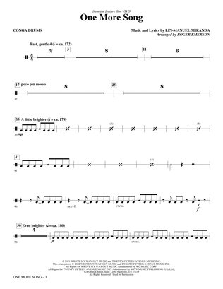 One More Song (from Vivo) (arr. Roger Emerson) - Congas