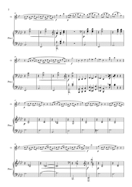 Valse Ballet for Clarinet in B Flat and Piano