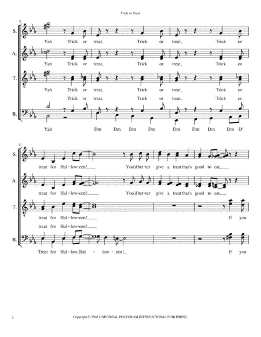 Trick Of Treat Trick Of Treat 4-Part scores gallery preview page 2