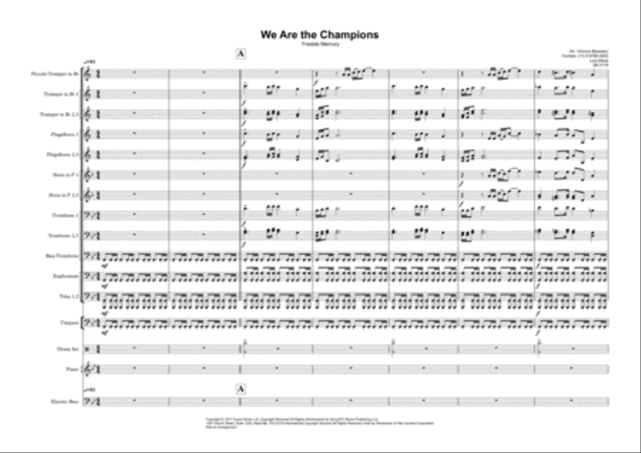 We Are The Champions Brass Ensemble scores gallery preview page 2