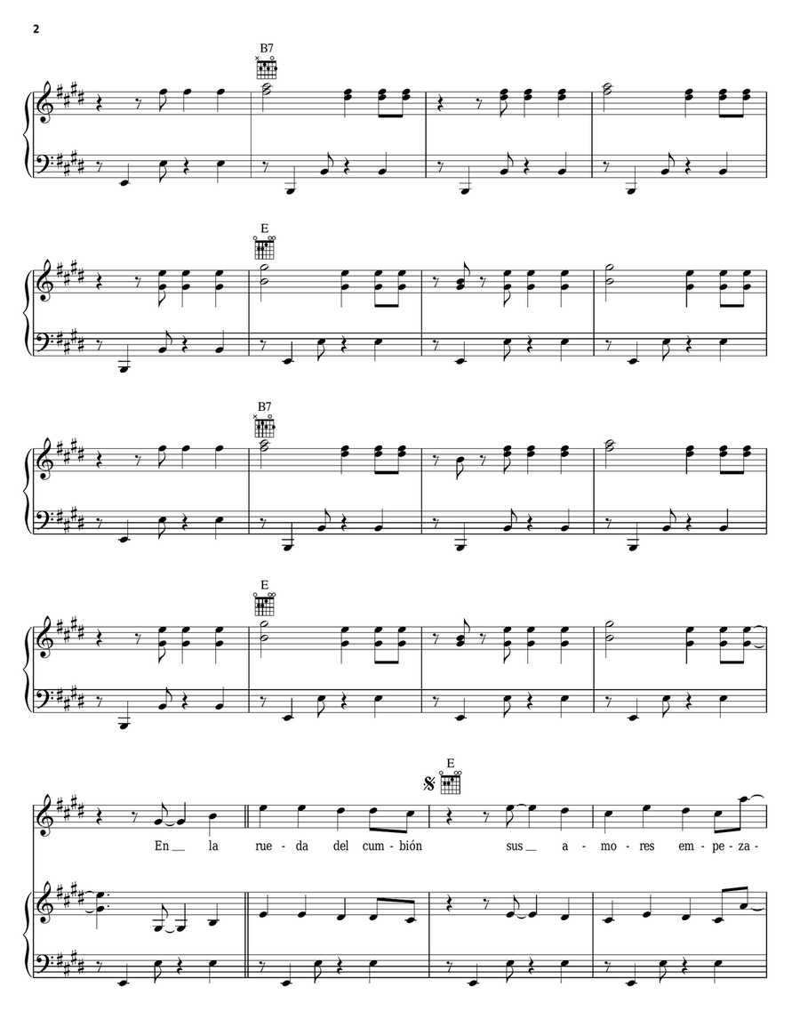 Los Amores De Petrona (Como Se Apagan Las Velas) Guitar scores gallery preview page 2