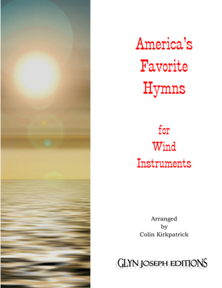 Book cover for America's Favorite Hymns arranged for Wind Instruments