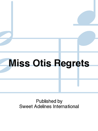 Book cover for Miss Otis Regrets