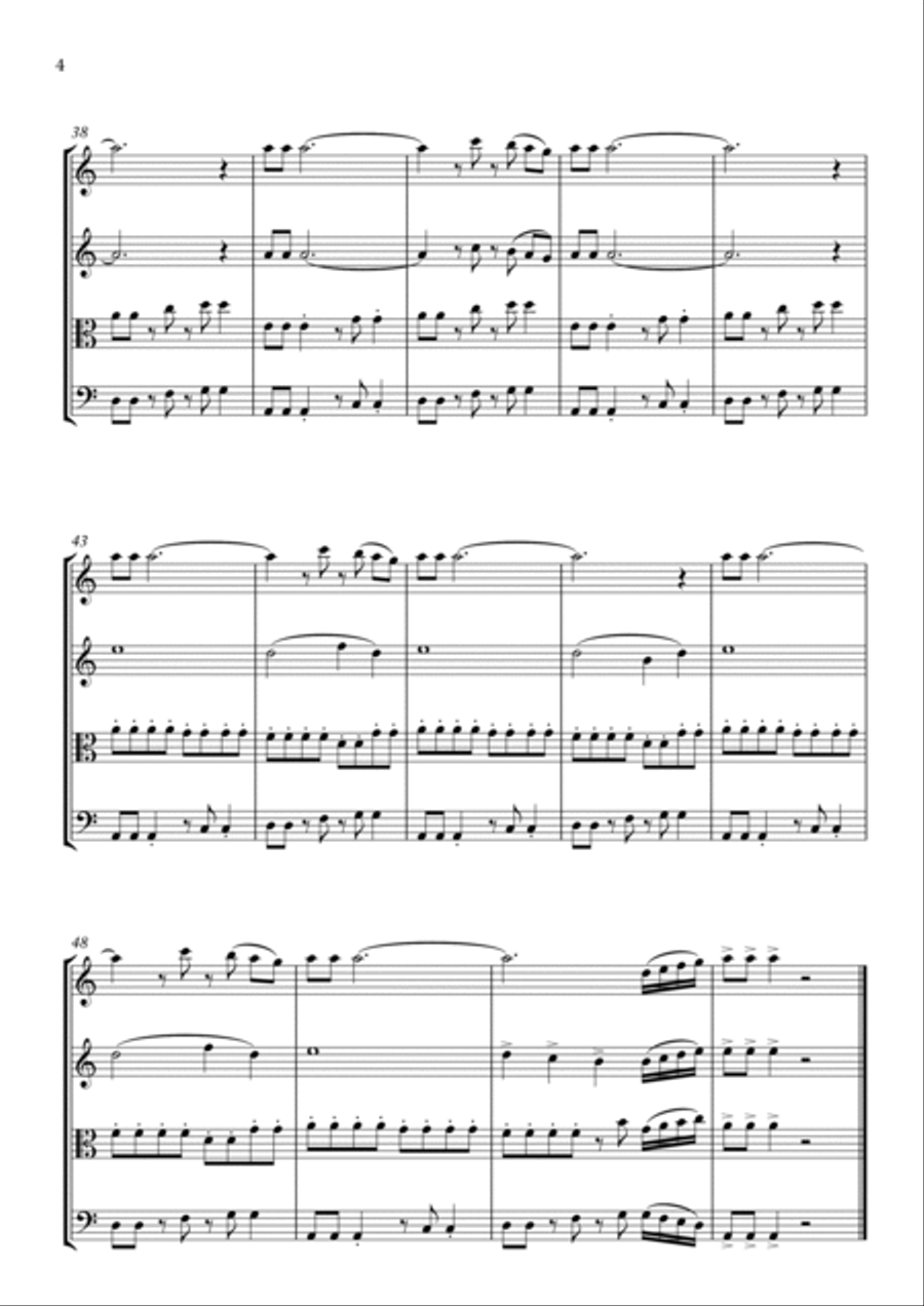 Rock You Like A Hurricane String Quartet scores gallery preview page 4