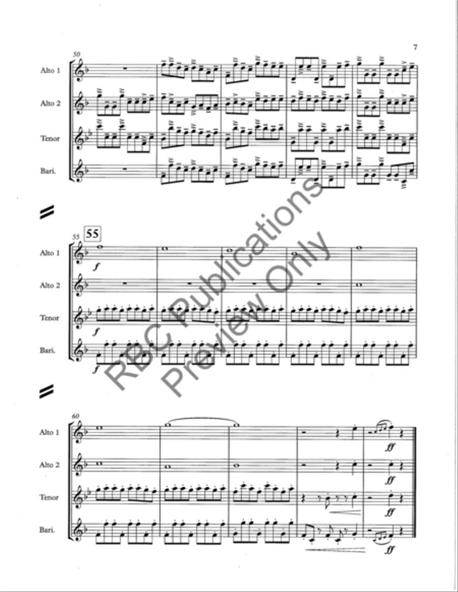 Dream Saxophone Quartet Dream Saxophone Quartet Saxophone Quartet scores gallery preview page 8