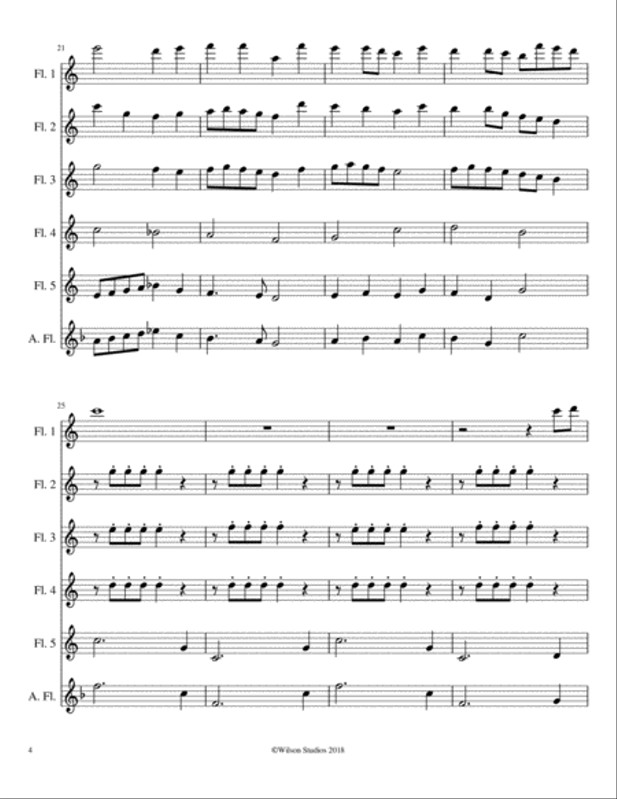 At the Cross Woodwind Quintet scores gallery preview page 4