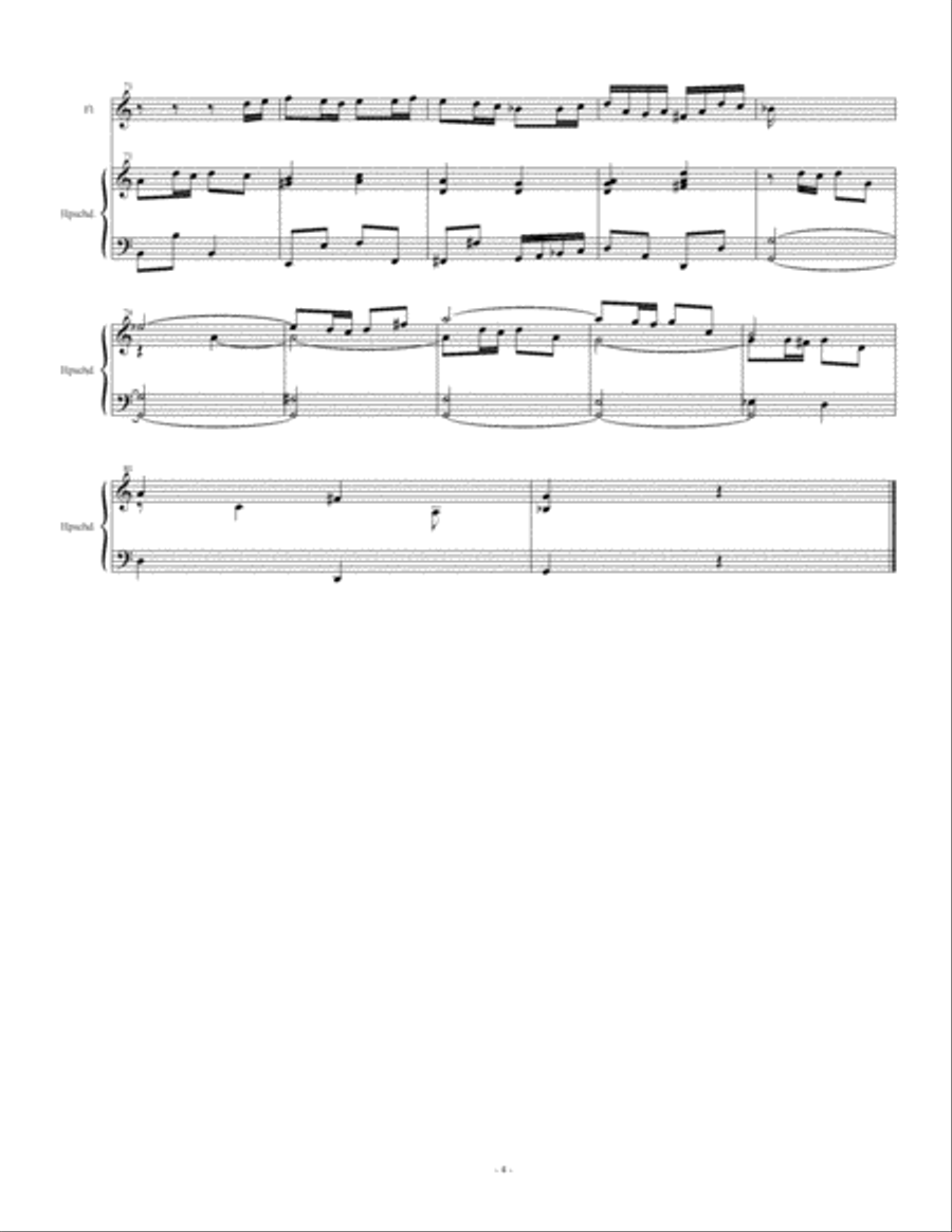 sonata for flute and clavier Woodwind Duet scores gallery preview page 4