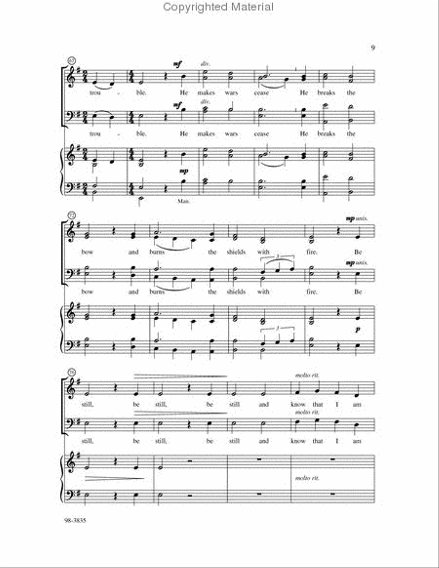 God Is Our Refuge and Strength 4-Part scores gallery preview page 4