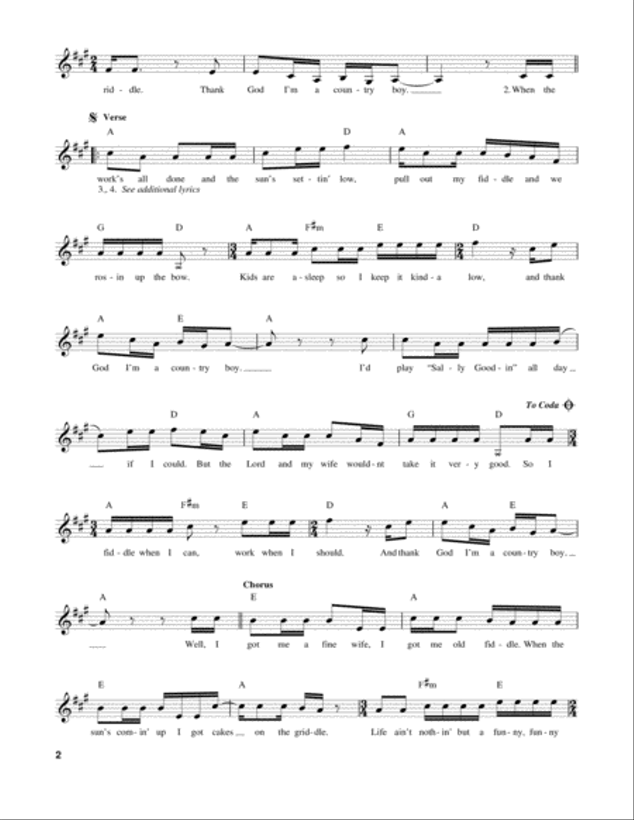 Thank God I'm A Country Boy Acoustic Guitar scores gallery preview page 2
