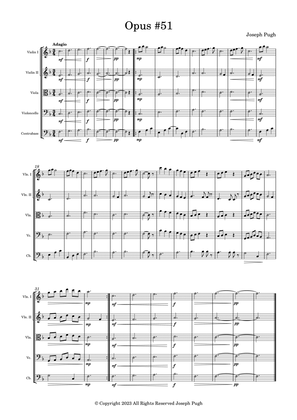 Opus #51 In F Major (for quintet or, youth string orchestra)