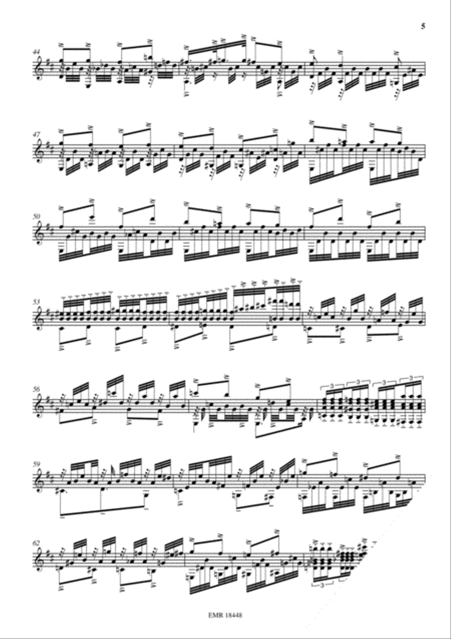 Etude Transcendante No. 11 Classical Guitar scores gallery preview page 5