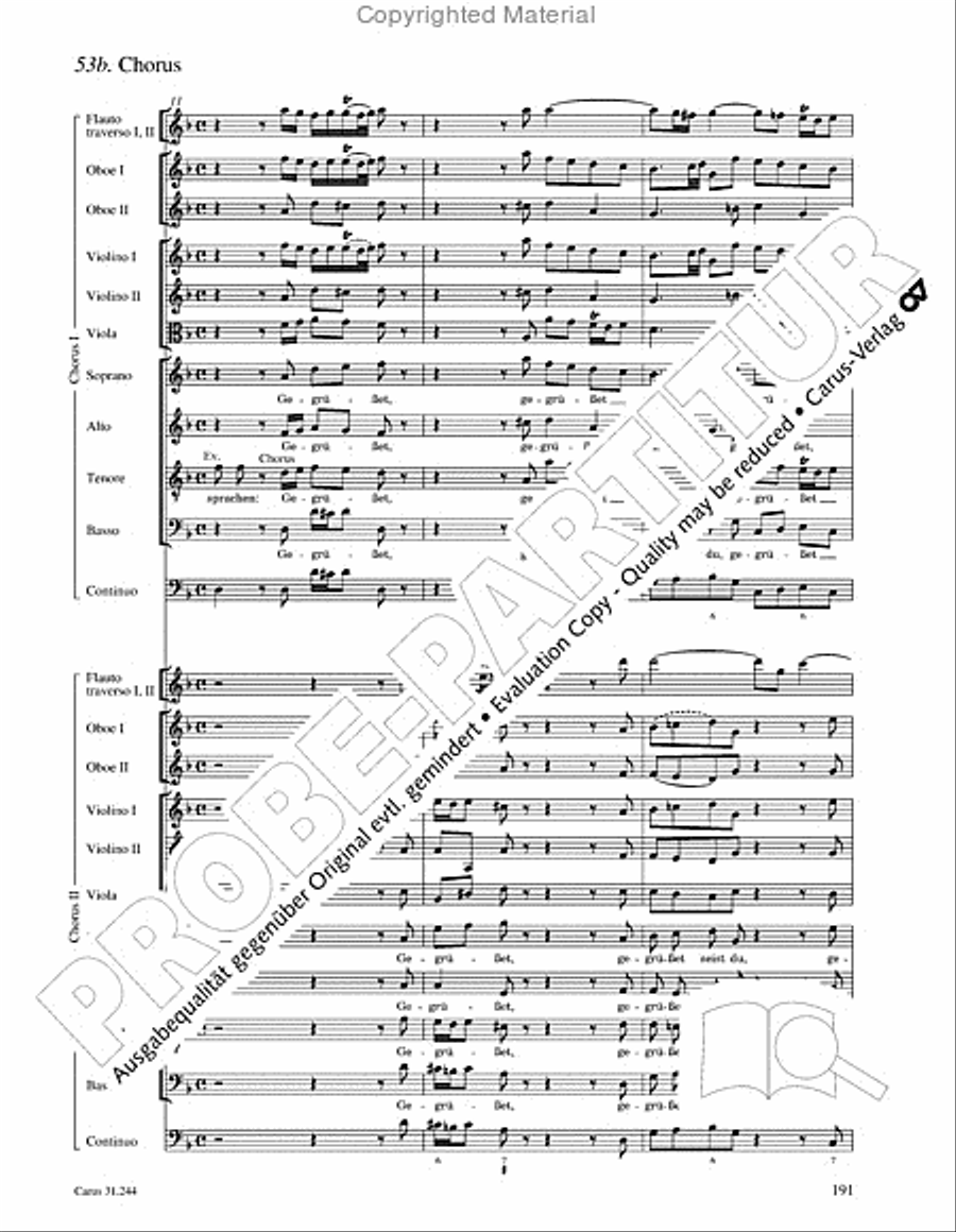 St. Matthew Passion (Matthaus-Passion) 4-Part scores gallery preview page 193