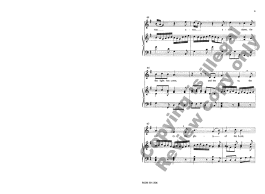 O Thou that Tellest Good Tidings Unison Choir scores gallery preview page 8
