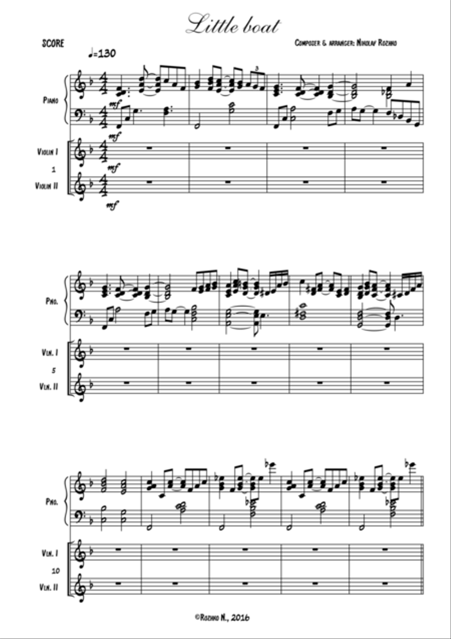 Little Boat (Children's Series) String Duet scores gallery preview page 2