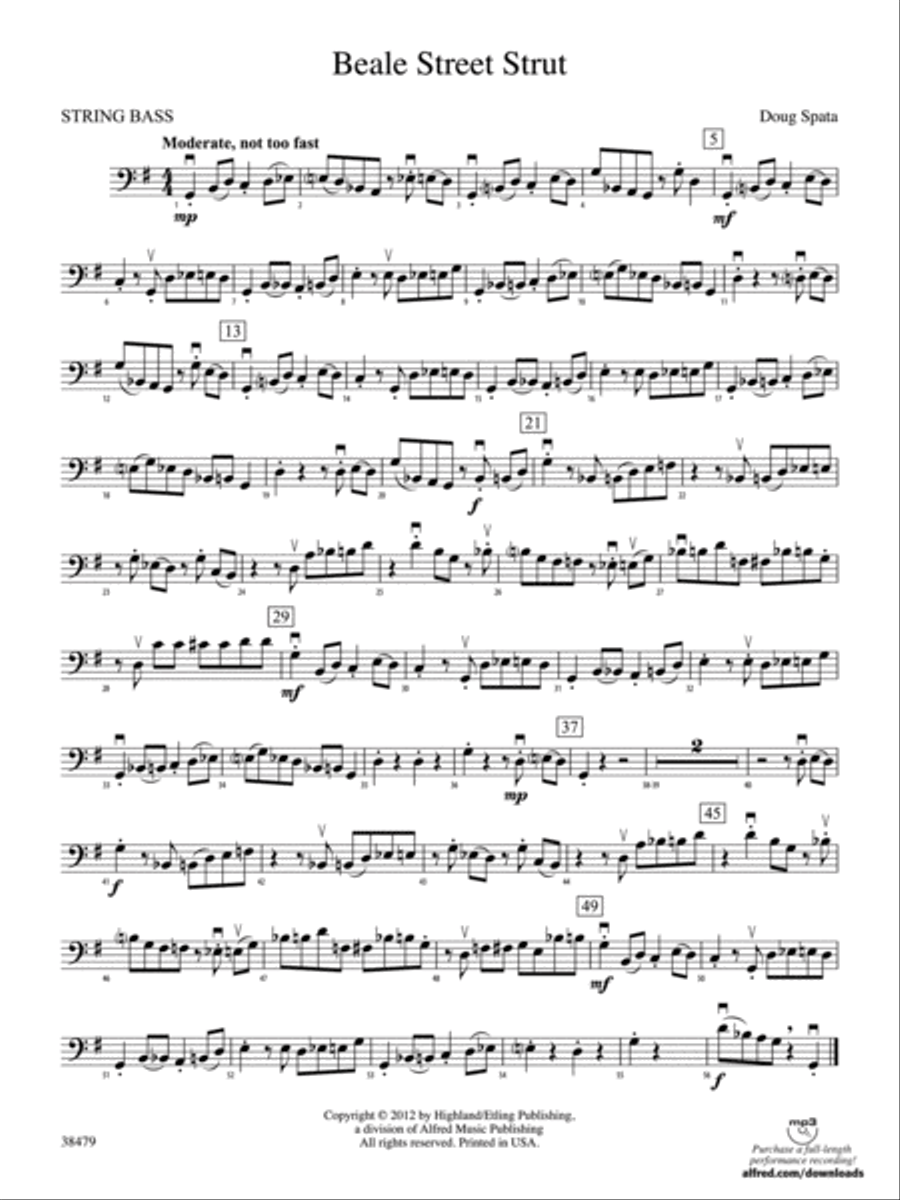 Beale Street Strut: String Bass String Orchestra scores gallery preview page 1