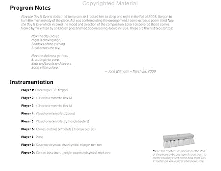 Now the Day Is Over Now the Day Is Over Percussion Ensemble scores gallery preview page 3