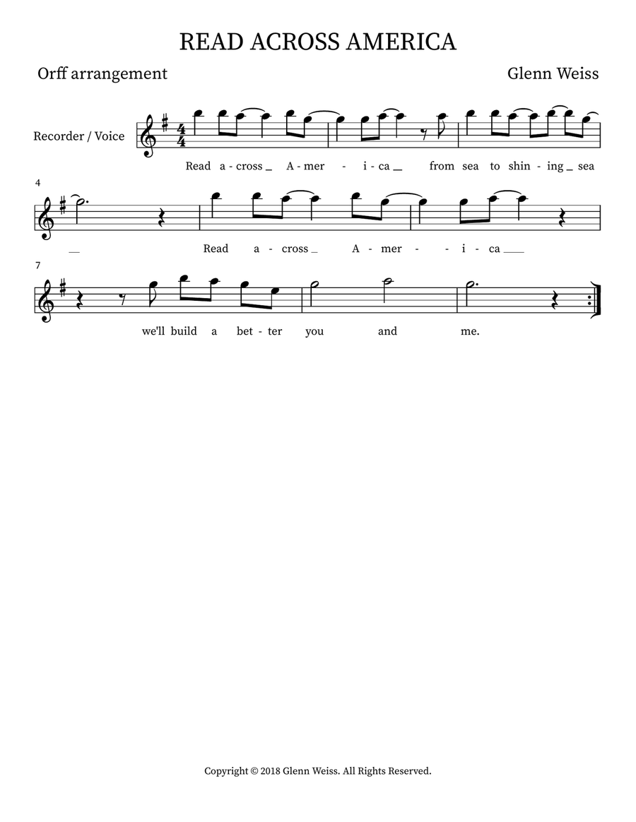 READ ACROSS AMERICA READ ACROSS AMERICA Small Ensemble scores gallery preview page 3