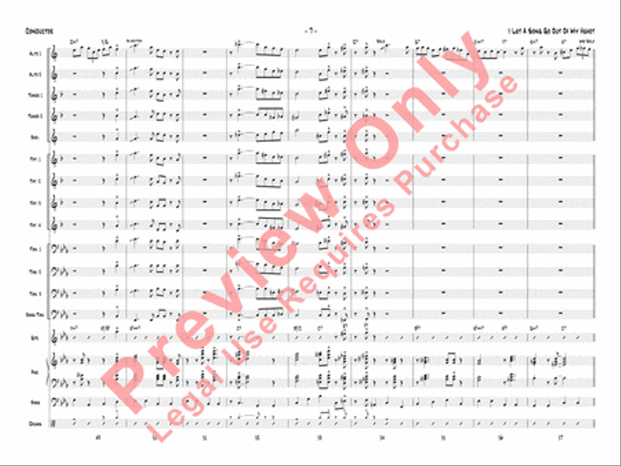 I Let a Song Go Out of My Heart Jazz Ensemble scores gallery preview page 10