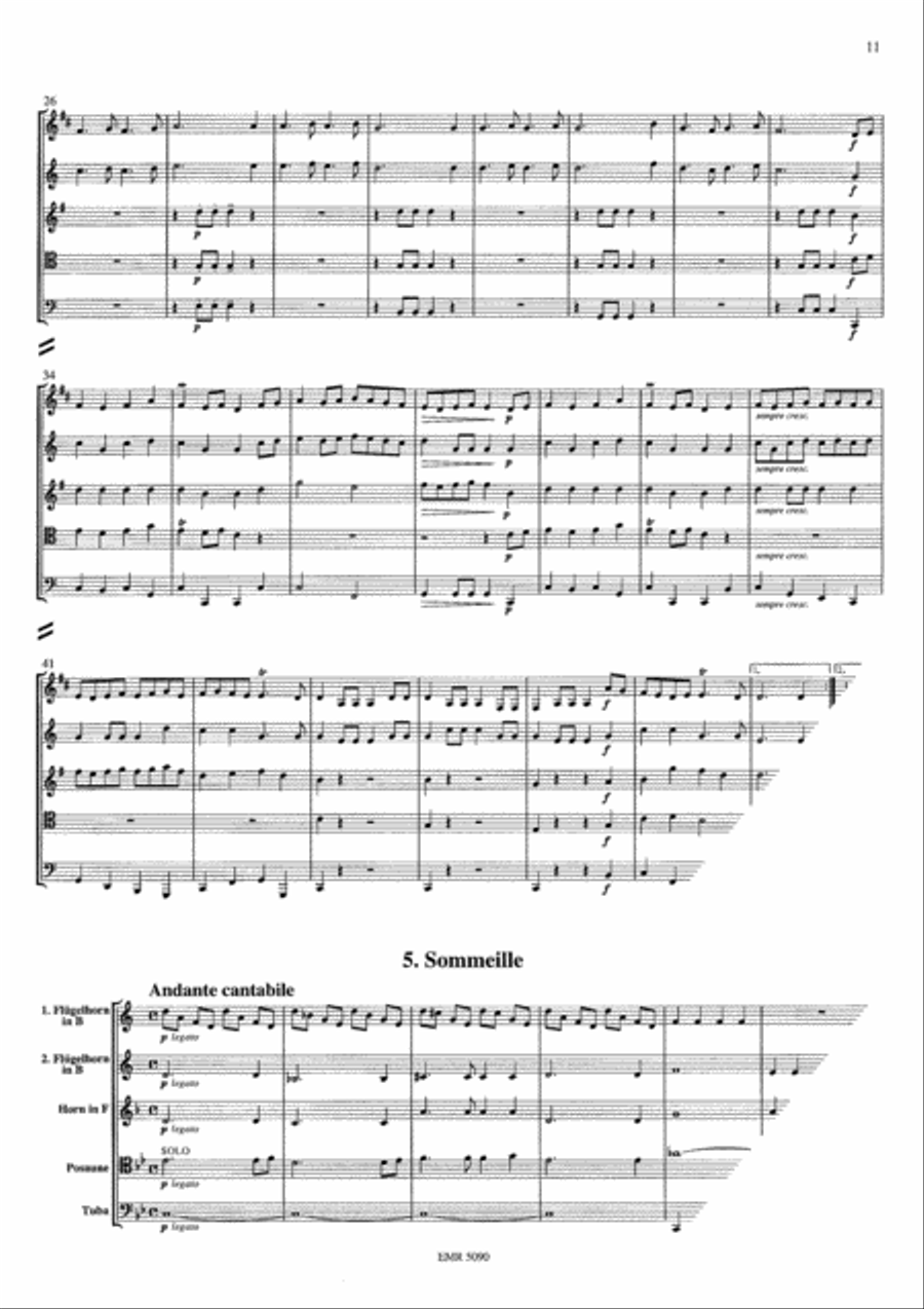 Ouverture C Major Brass Quintet scores gallery preview page 8