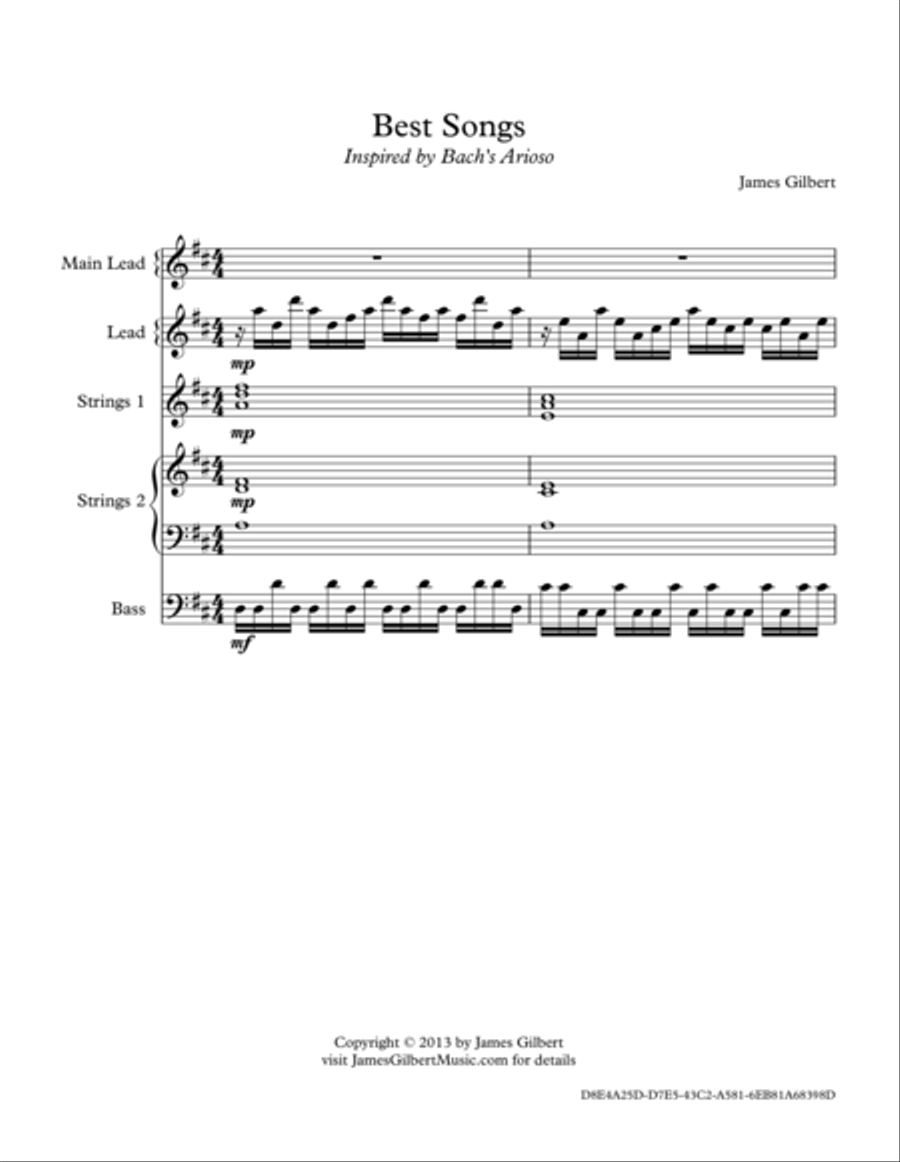 Best Songs Small Ensemble scores gallery preview page 1