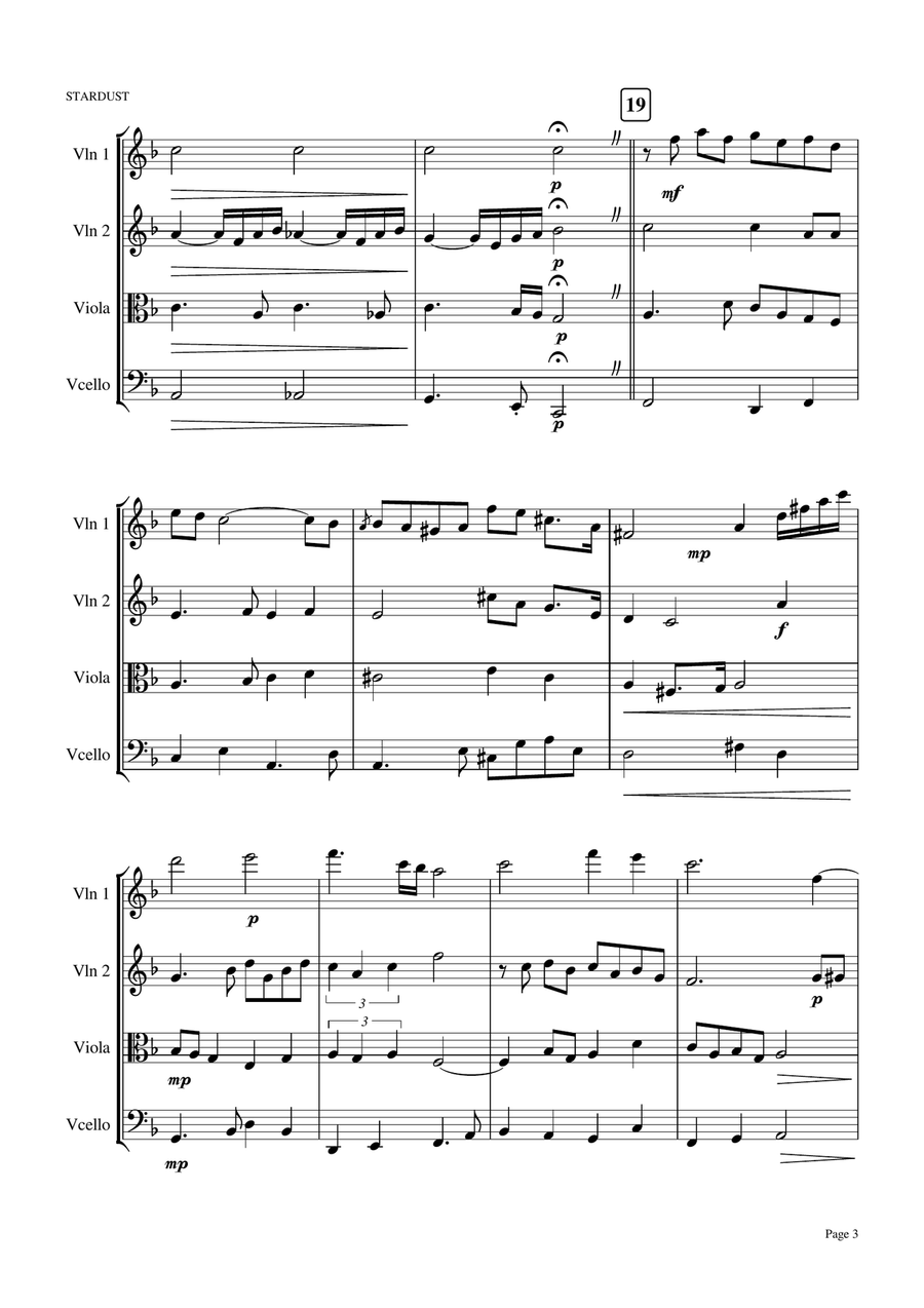 Stardust String Quartet scores gallery preview page 3