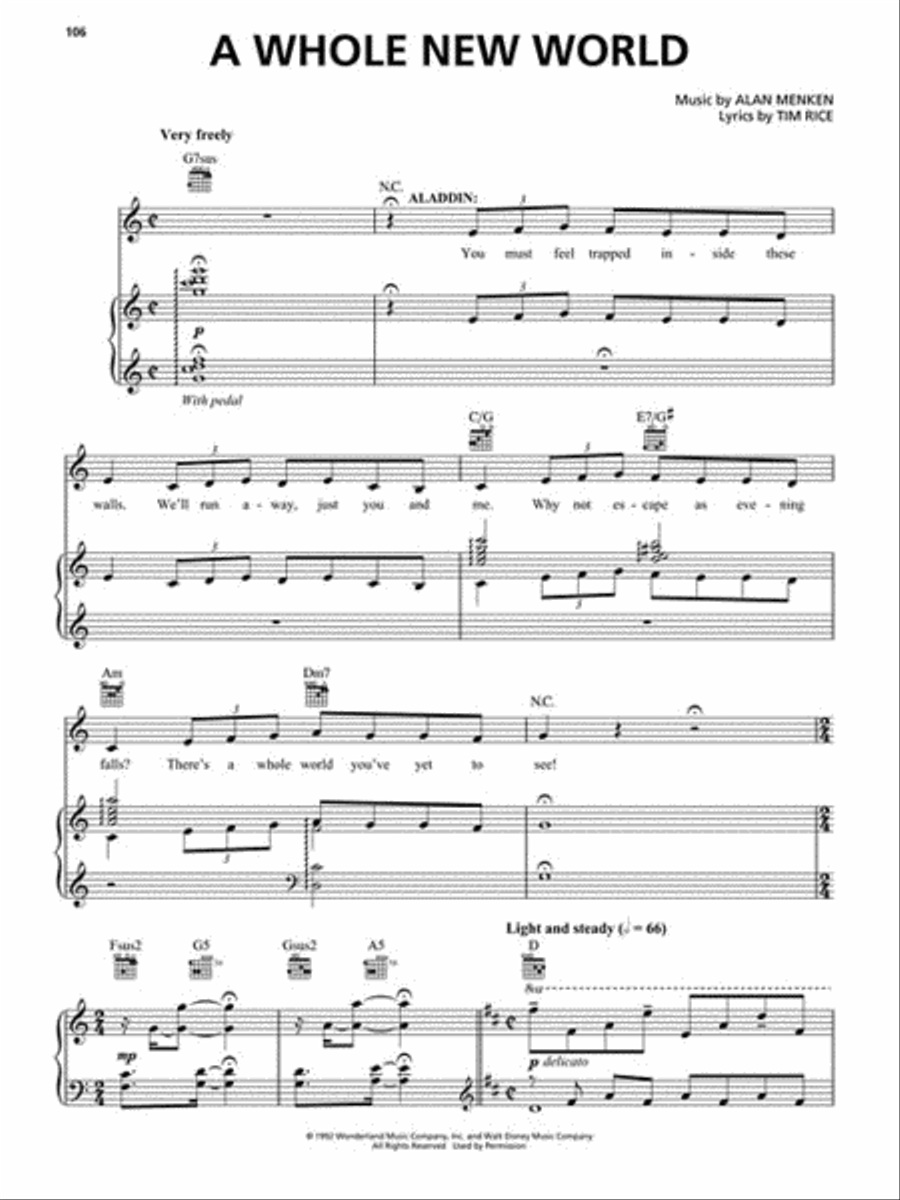 Aladdin – Broadway Musical Piano, Vocal, Guitar scores gallery preview page 4