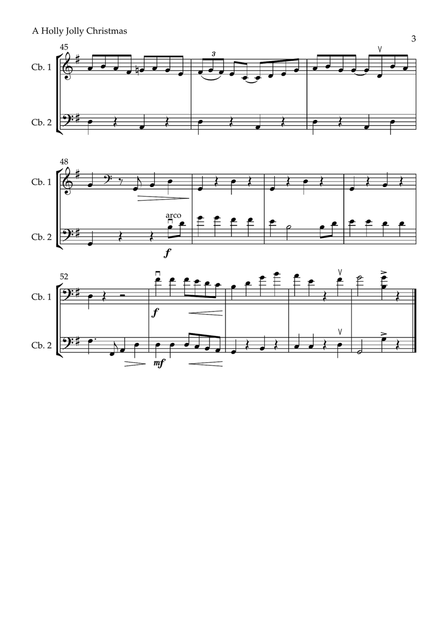 A Holly Jolly Christmas String Duet scores gallery preview page 3