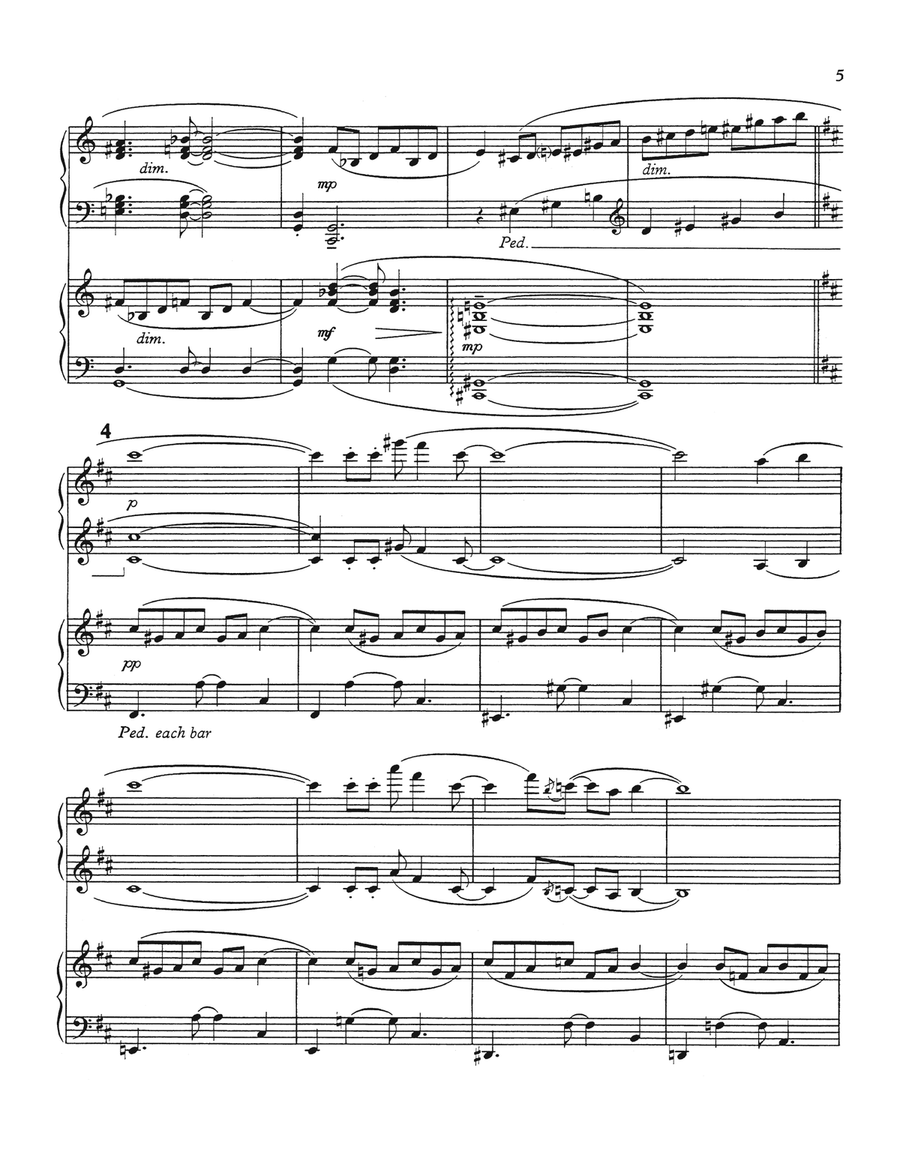 Four Piece Suite (for 2 pianos) Piano Duet scores gallery preview page 5