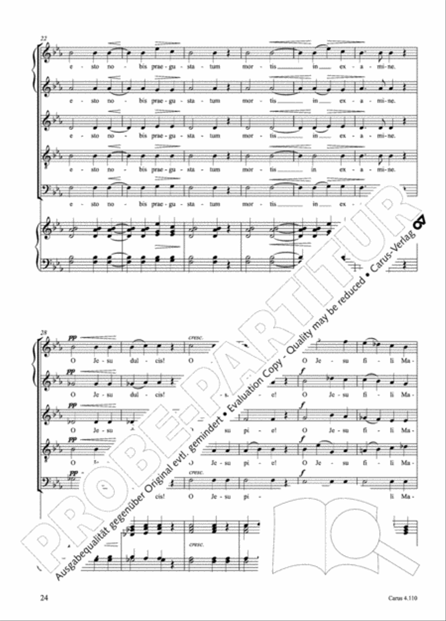 20 Latin Motets (Chants sacres latin/ 20 latein. Motetten) 4-Part scores gallery preview page 25