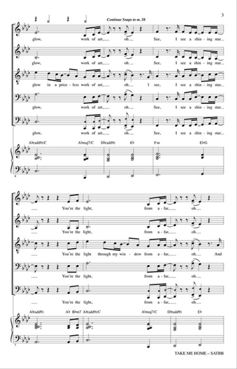 Take Me Home A Cappella scores gallery preview page 3