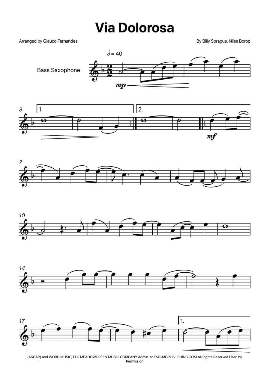Via Dolorosa Chamber Music scores gallery preview page 1