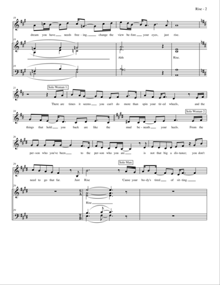 RISE Vocal Parts (