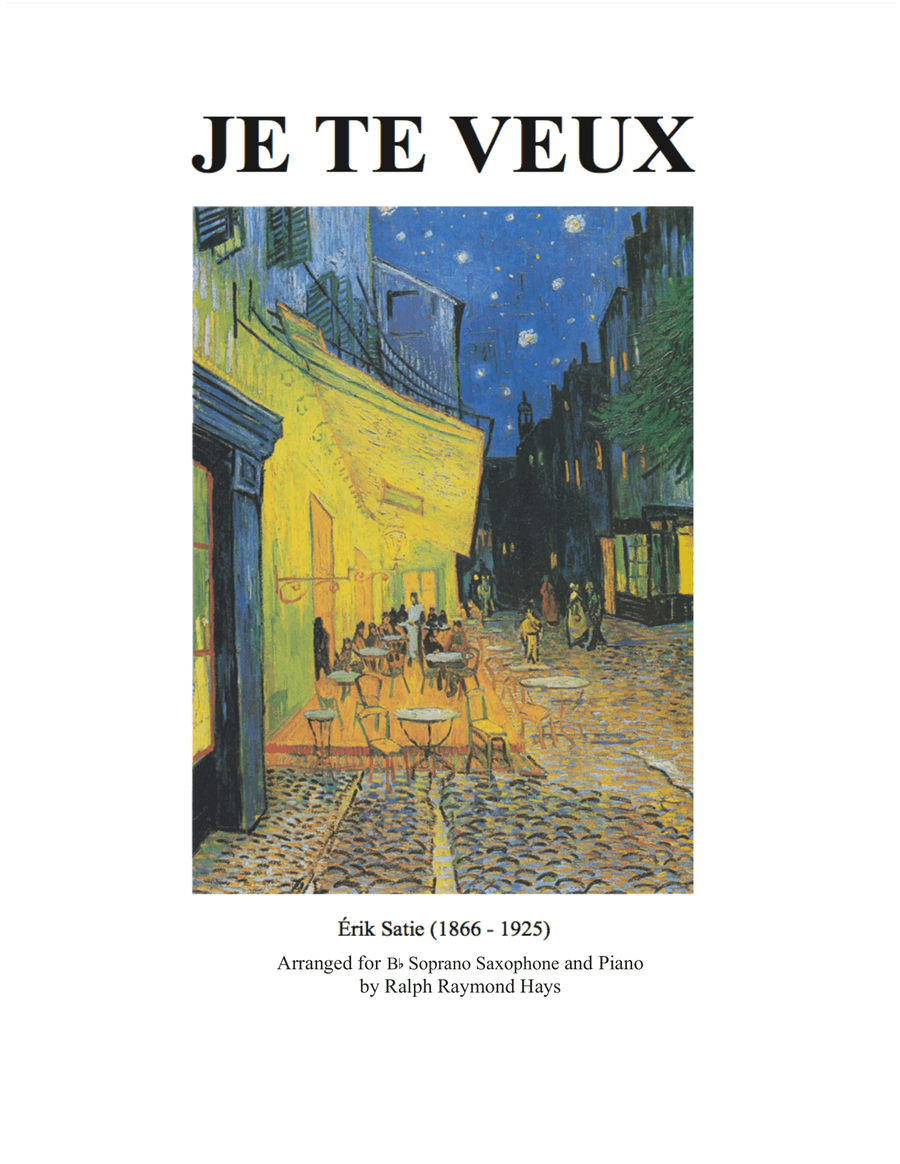Je Te Veux (for soprano sax and piano) Soprano Saxophone scores gallery preview page 1