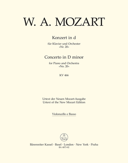 Concerto in D minor for Piano and Orchestra No. 20