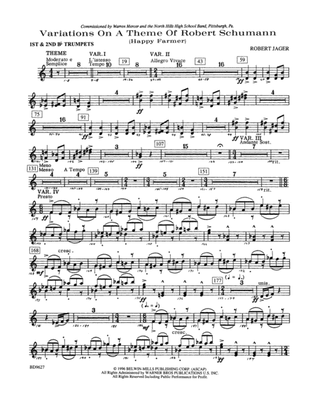 Variations on a Theme of Robert Schumann: 1st & 2nd B-flat Trumpets