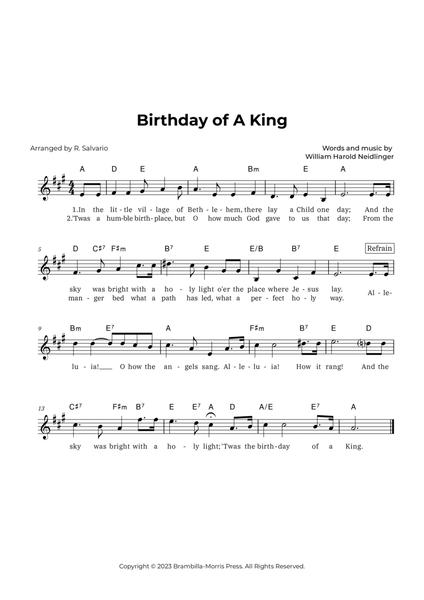 Birthday of A King (Key of A Major) image number null