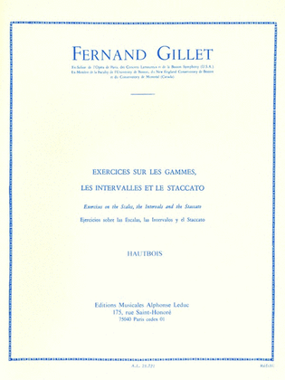 Book cover for Exercices Sur Les Gammes, Les Intervalles Et Les Staccato (oboe Solo