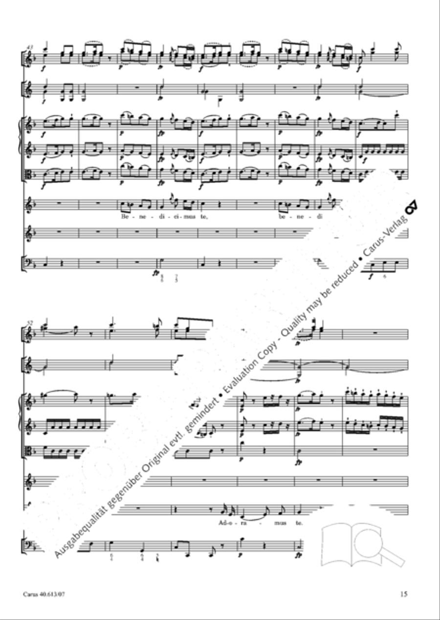 Mass in C (Missa in C) 4-Part scores gallery preview page 22
