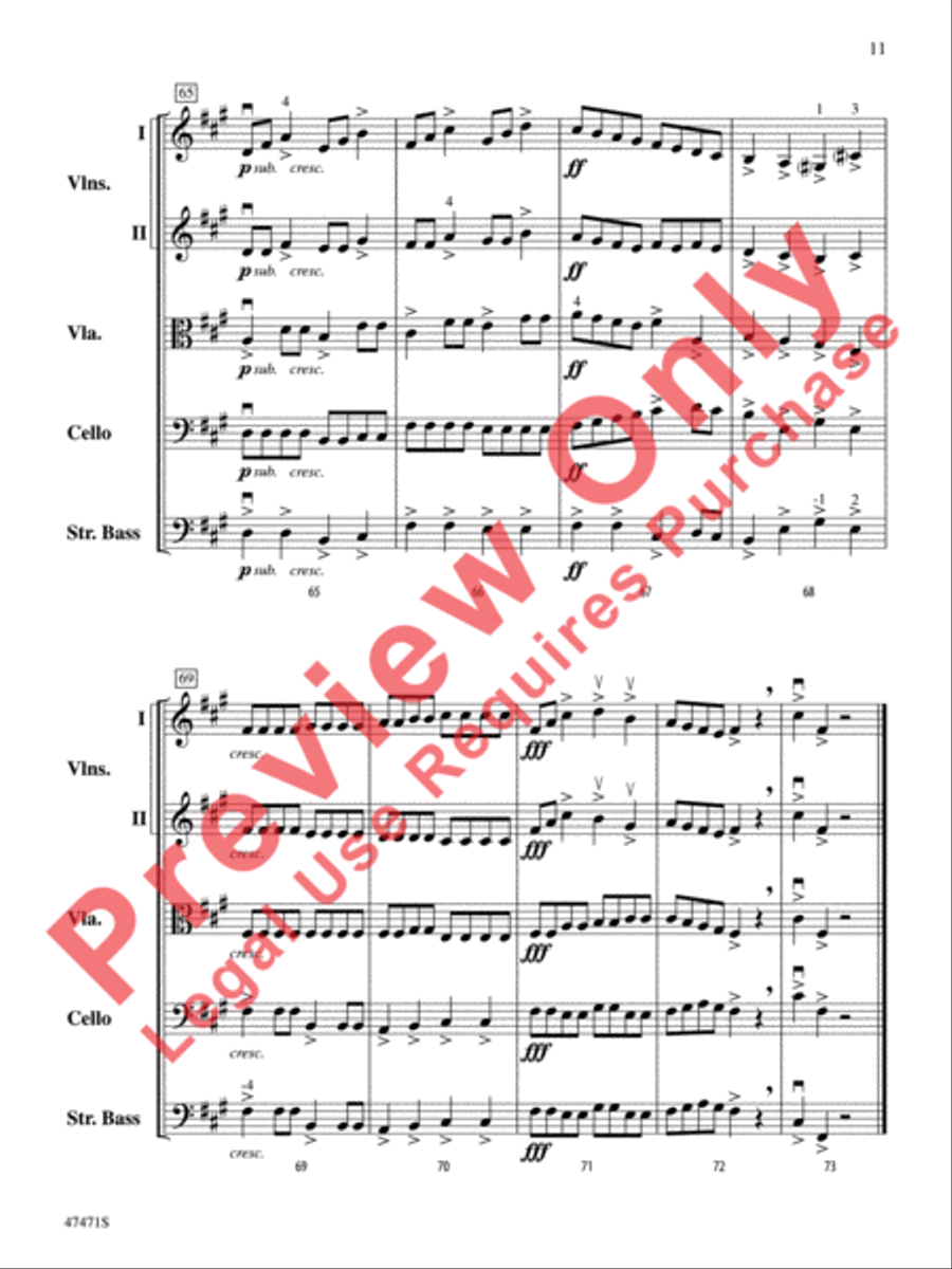 The Monster Named Stretch String Orchestra scores gallery preview page 12