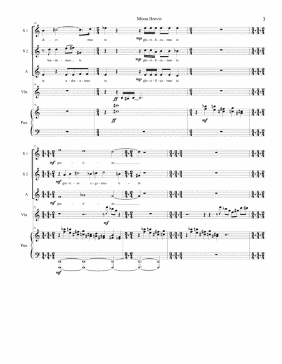 Missa Brevis SSA scores gallery preview page 5