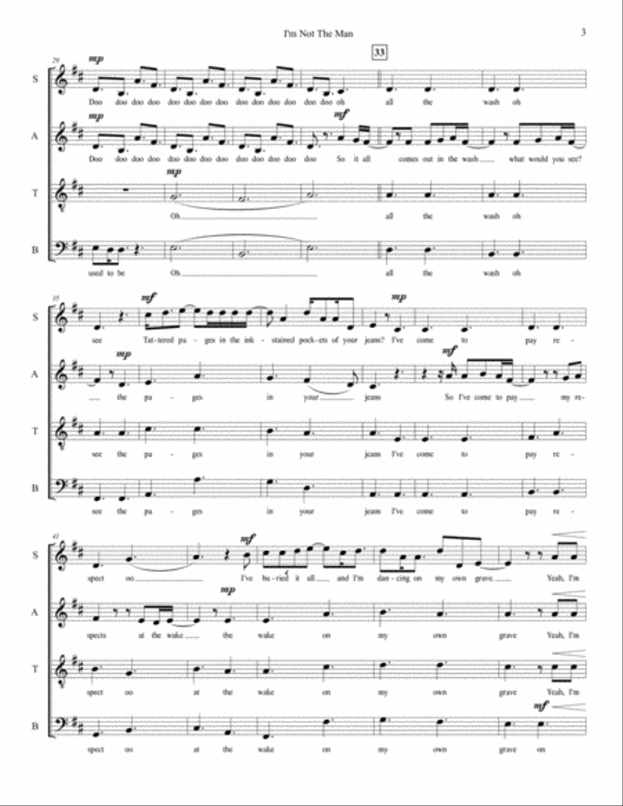I'm Not The Man 4-Part scores gallery preview page 3