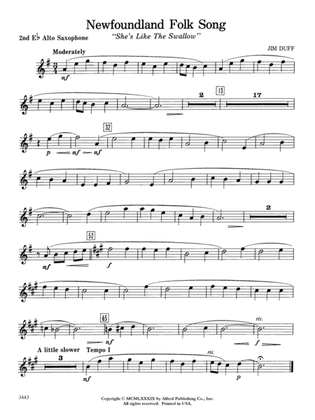 Newfoundland Folk Song: 2nd E-flat Alto Saxophone