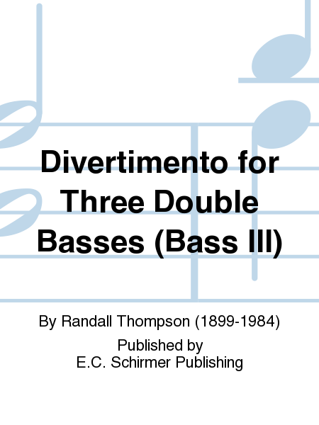 Divertimento for Three Double Basses (Bass III)