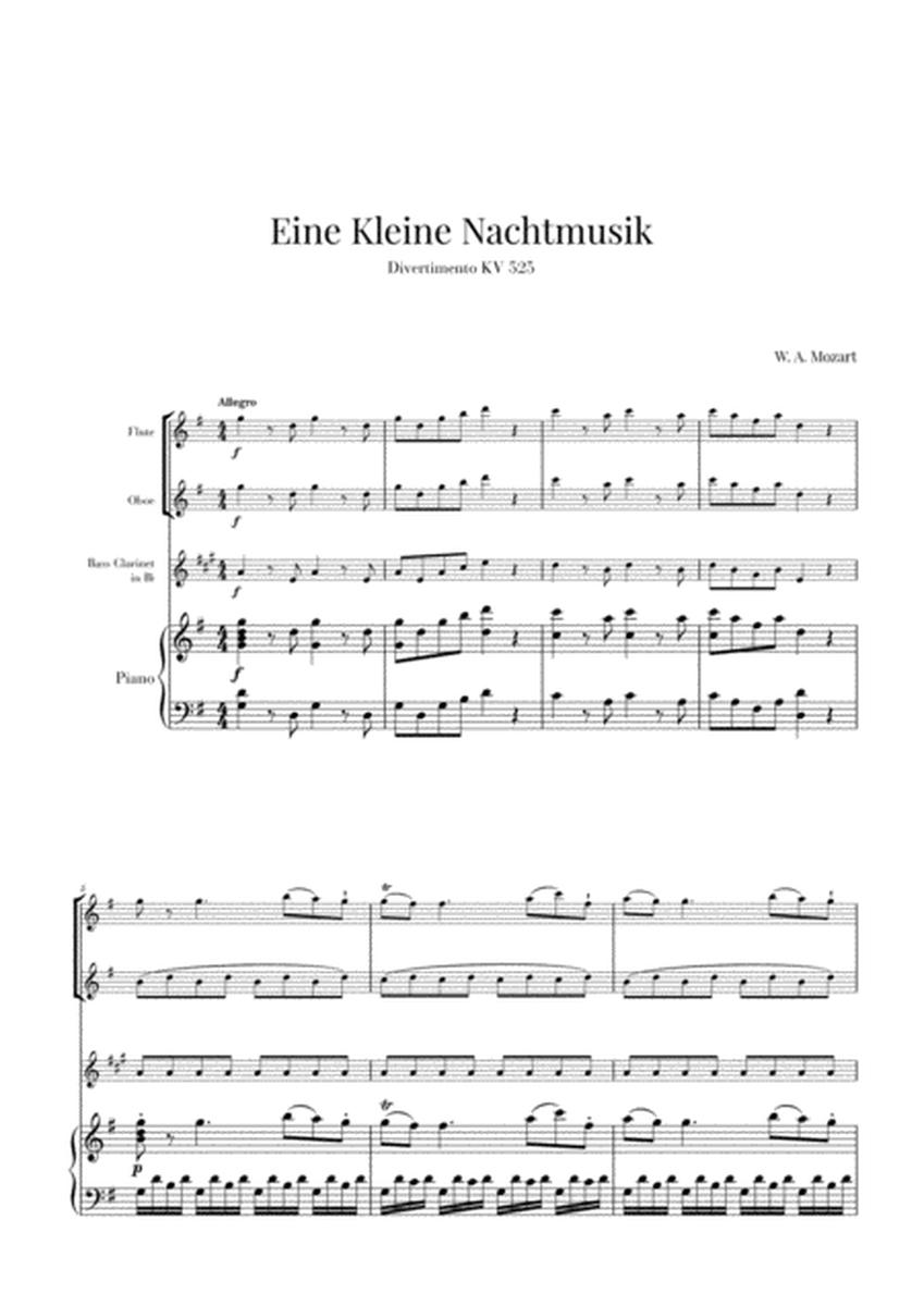 Eine Kleine Nachtmusik for 2 Oboes, Bass Clarinet and Piano image number null