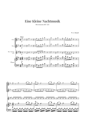 Eine Kleine Nachtmusik for 2 Oboes, Bass Clarinet and Piano