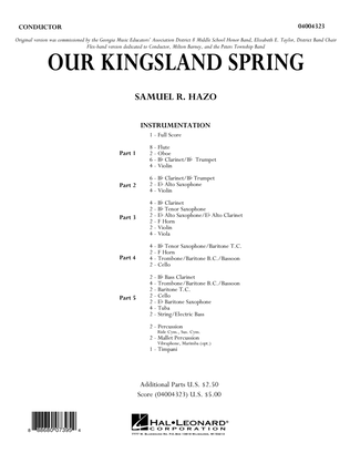 Book cover for Our Kingsland Spring - Conductor Score (Full Score)