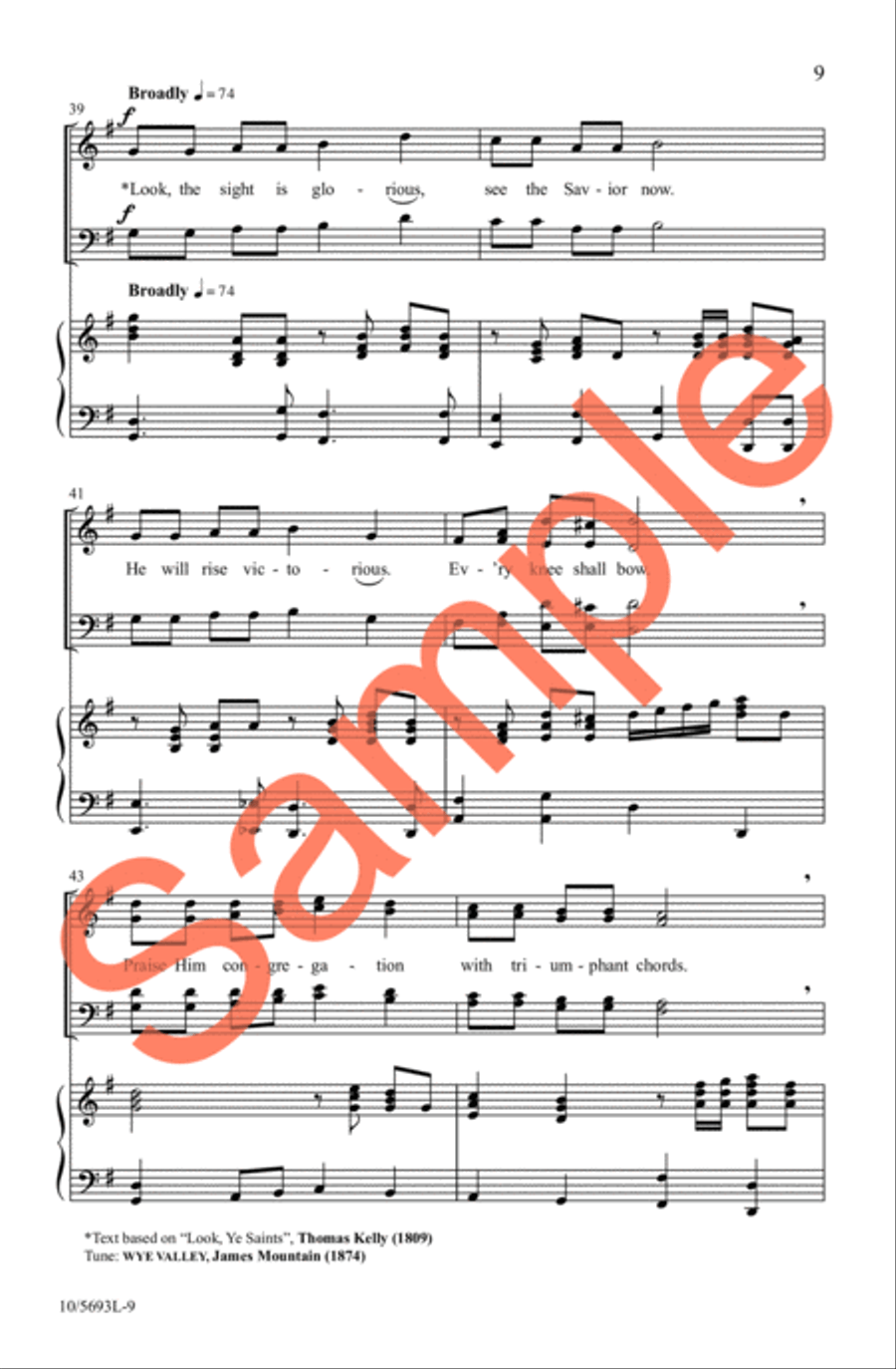 He Is Lifted Up 4-Part scores gallery preview page 8