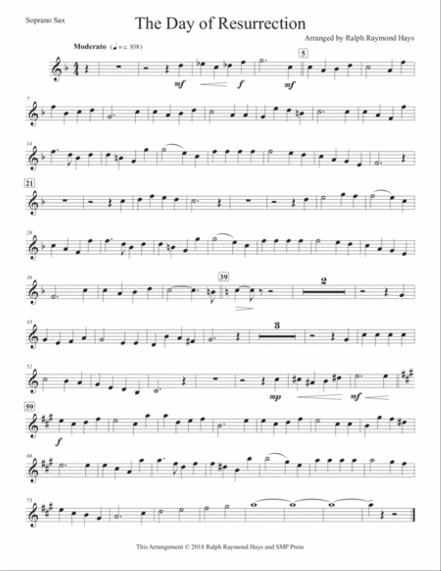 The Day of Resurrection (for Saxophone Quartet) Saxophone Quartet scores gallery preview page 4