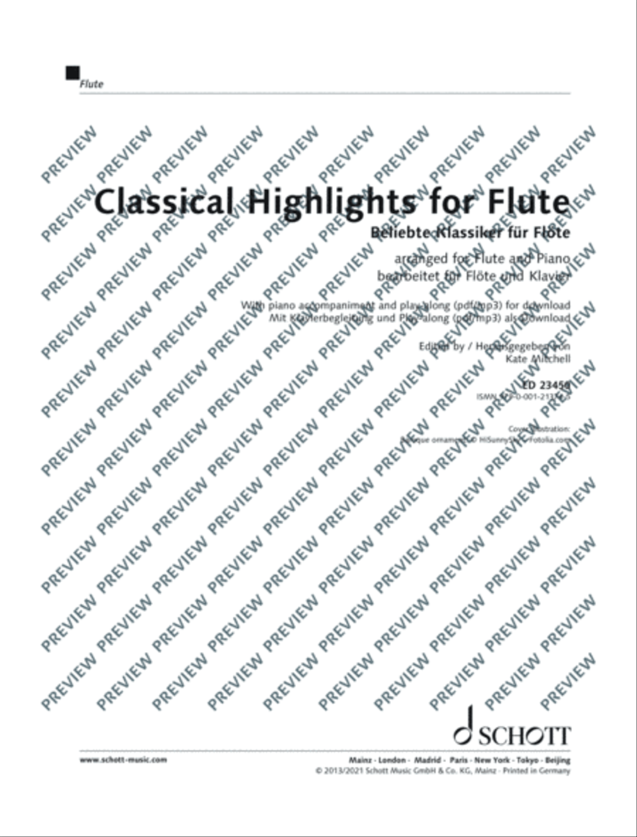 Classical Highlights for Flute Flute Solo scores gallery preview page 2