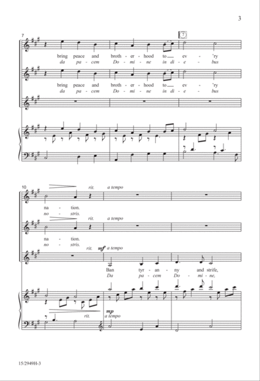 Bring Us Peace SSA scores gallery preview page 3
